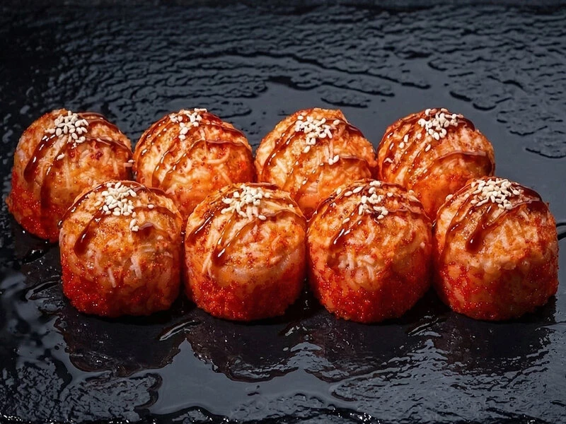 ЗАПЕЧЕННЫЙ РОЛЛ С ОСТРЫМ КРАБОМ 